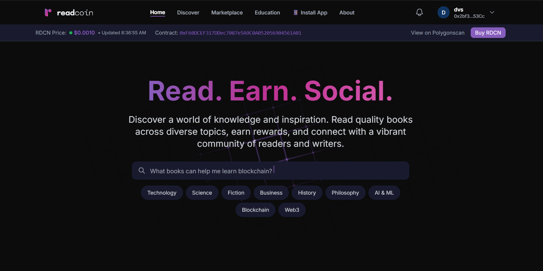 ReadCoin screenshot